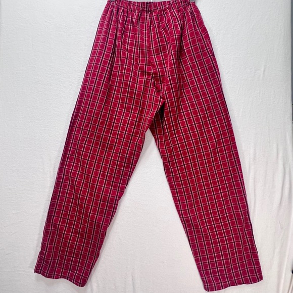 Coca-Cola Coke Adult Pajama Pants Red Plaid Straight Leg Novelty‎ Logo Sz Small - Picture 2 of 12